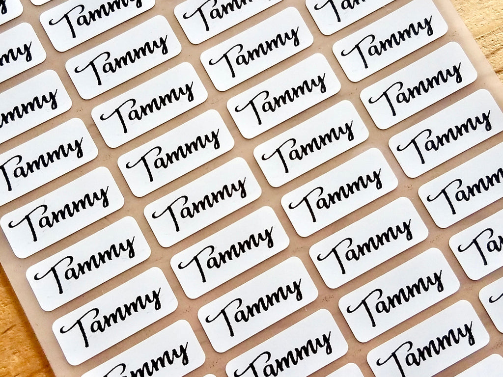 Small Underlined Label 48 Small Size White Fabric Labels – HanPrinting