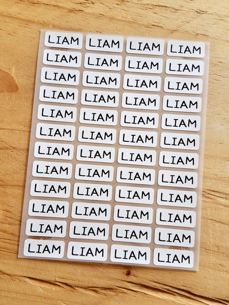 48 Small Size White Fabric Labels