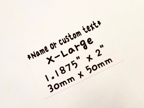 27 X-Large Size White Label Sticker