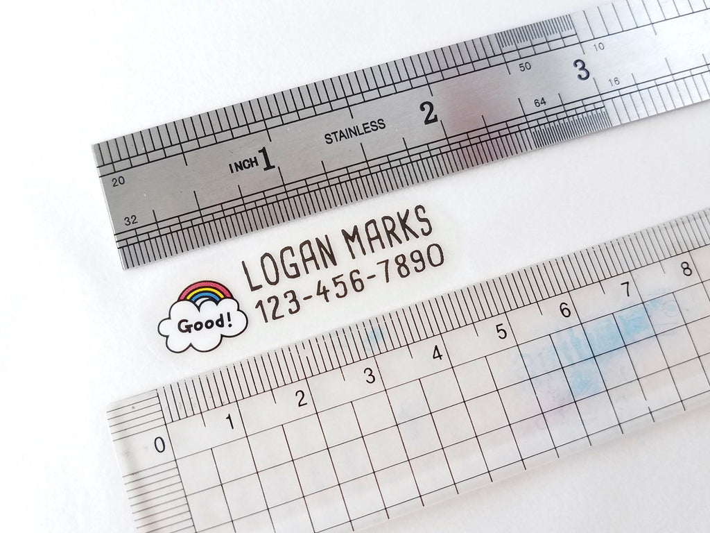 48 Long Size Clear with Color Images Waterproof Name Stickers – HanPrinting