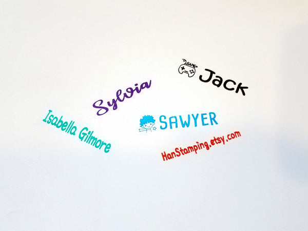 4010 Green Small Self Inking Name Stamp  5 Ink Colors Available. Custom Personalized Stamp.