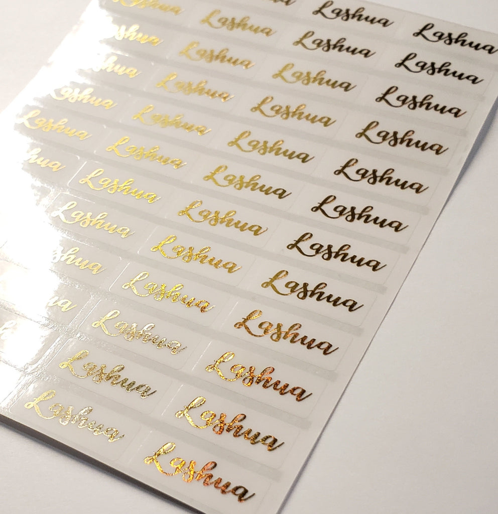 Sticker Gold Ink 144 GOLD INK Small Clear Stickers – HanPrinting