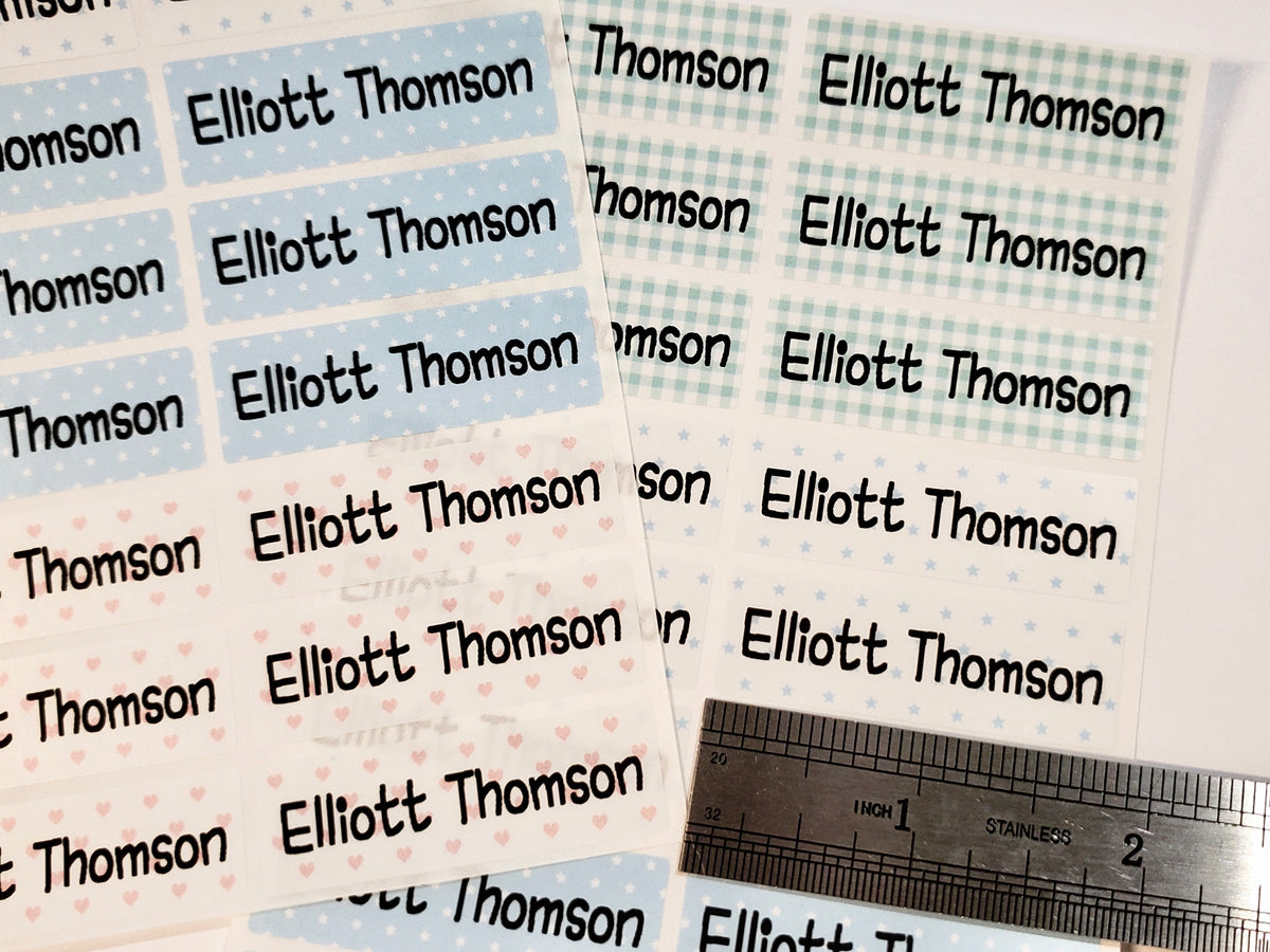 48 Long Classic Pattern Waterproof Name Stickers – HanPrinting