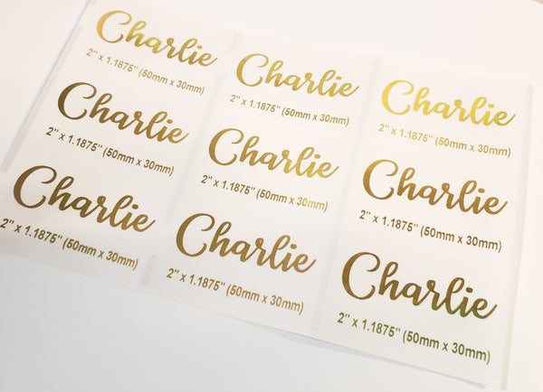 27 X-Large Size GOLD INK Clear Transparent Label Sticker